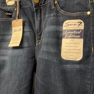 Seven7 Blue Skinny High Rise Jeans Size 10